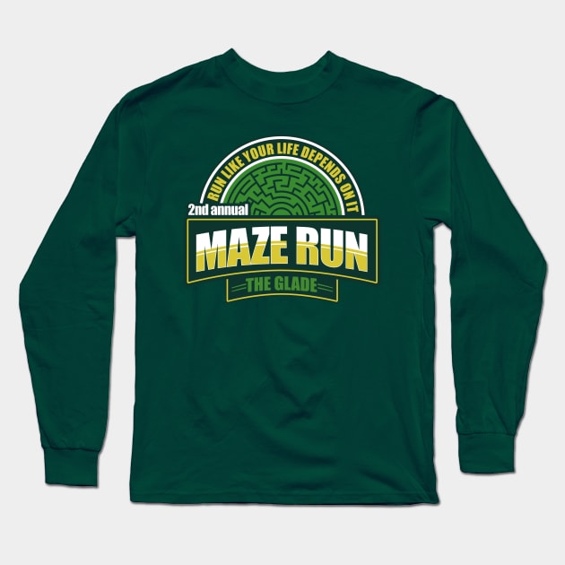 Maze Run 5K Long Sleeve T-Shirt by fishbiscuit